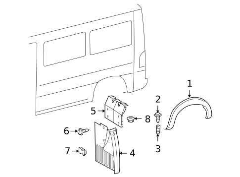 Exterior Trim - Side Panel for 2003 Dodge Sprinter 2500 #2