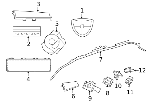 Air Bag Components for 2020 Dodge Grand Caravan #0