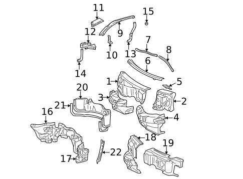 Cowl for 2003 Mercedes-Benz C 32 AMG&reg; #0