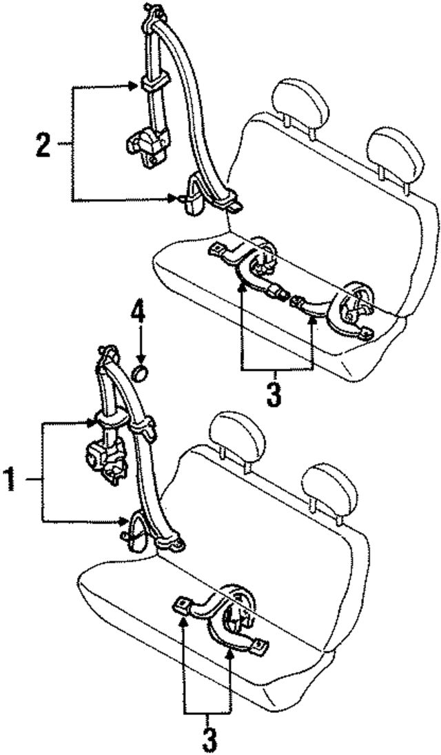 XF5Z1260045CCC - : Seat Belt Lap And Shoulder Belt for Ford Image