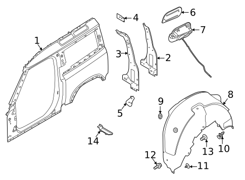 Quarter Panel & Components for 2023 Land Rover Defender 90 #1