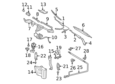 Wiper & Washer Components for 2005 Mercedes-Benz C320 #0