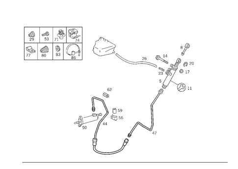 Pedal Assembly Hydraulics for 1994 Mercedes-Benz E420 #0