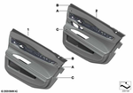 51427967705 - Individual Equipment: Door Lining Leather Rear Left for BMW: 740i, 750i, 750iX, BMW ALPINA B7, BMW ALPINA B7X, Hybrid 7 Image image