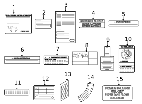Labels for 2009 INFINITI FX35 #0