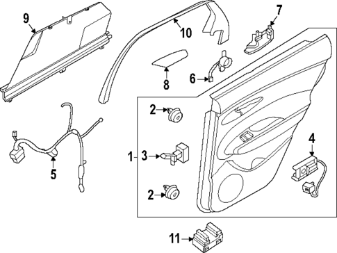 Interior Trim - Rear Door for 2023 Genesis Electrified GV70 #0
