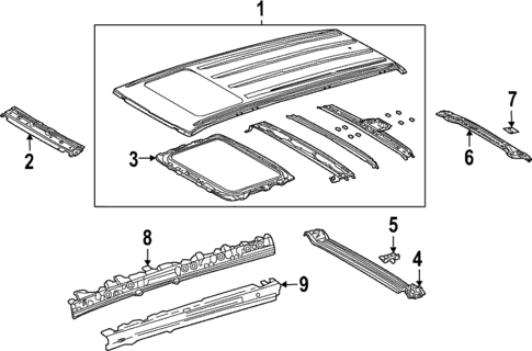 Roof & Components for 2023 Lexus LX600 #0