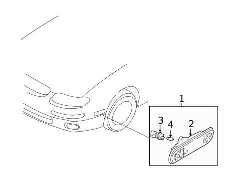 Side Marker Lamps for 1996 Mazda Millenia #0