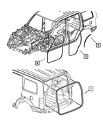 55369134AF - Body Sheet Metal Except Doors: Liftgate Opening Weatherstrip for Mopar Image image