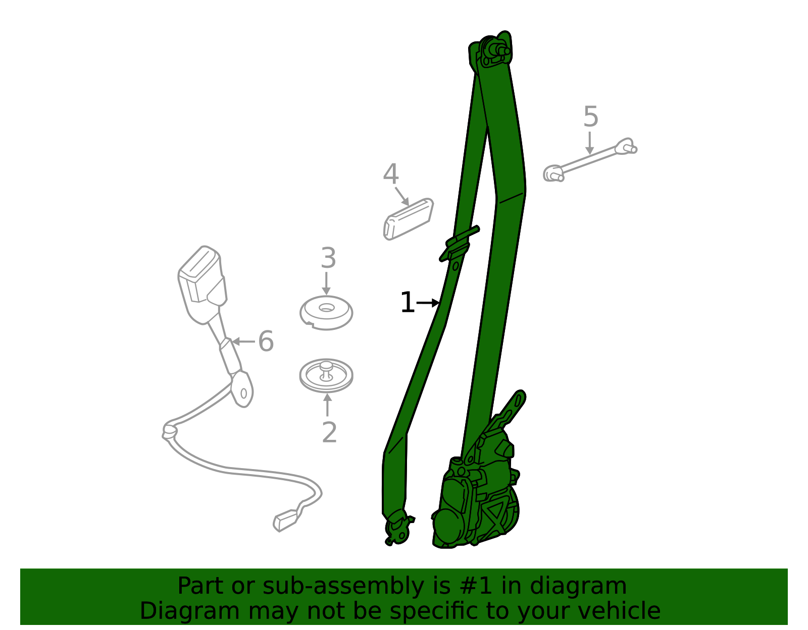 Seat Belt Assembly - BMW (72-11-7-430-100)