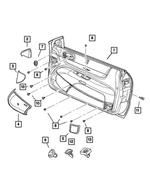 XV531L5AC - : Door Trim Front Panel, Left for Mopar Image