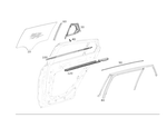 2537352500 - Rear Doors: Side Window Pane for Mercedes-Benz Image