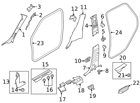 Interior Trim - Pillars for 2012 Land Rover Range Rover Evoque #0