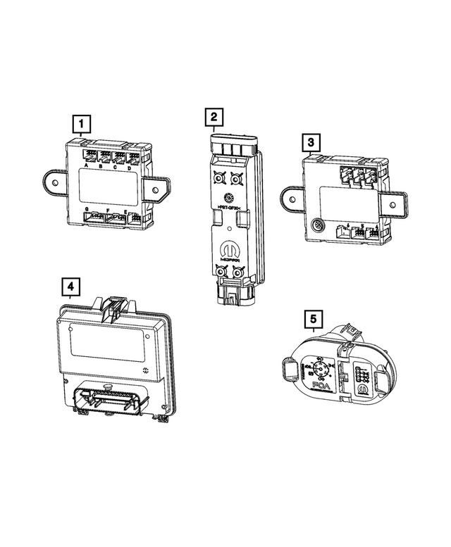 68624581AD - Electrical: Front Door Module, Left for Mopar Image image