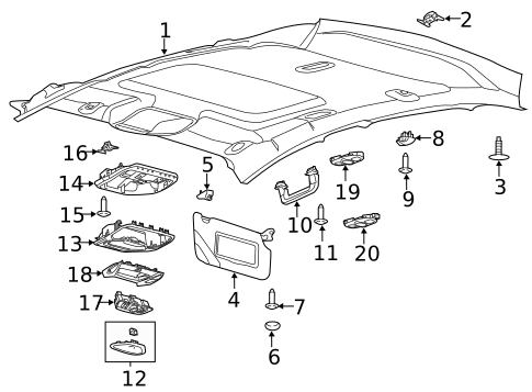 Interior Trim - Roof for 2012 Ford Focus #0