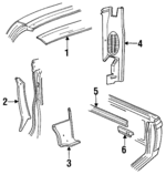4549418 - : Windshield Pillar Trim for Mopar Image