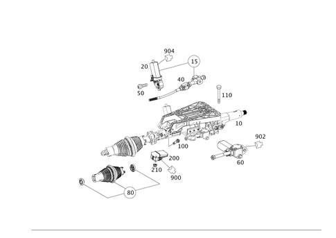 Steering Column Tube and Steering Shaft for 2008 Mercedes-Benz C350 #0