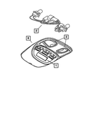 1AN73BD1AB - Instrument Panel and Radios and Consoles: Dome And Reading Lamp for Mopar Image