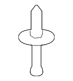 6504090 - Body: Rocker Molding Rivet for Dodge: Dakota, Durango, Nitro Image