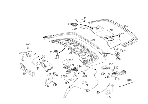 Soft Top Compartment Cover for 2017 Mercedes-Benz C63 AMG #0