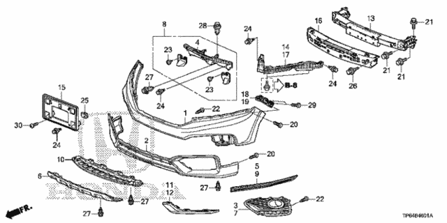 Front Bumper (2) for 2013 Honda Crosstour #0