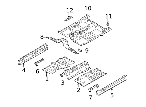 Floor & Rails for 2006 INFINITI FX35 #0
