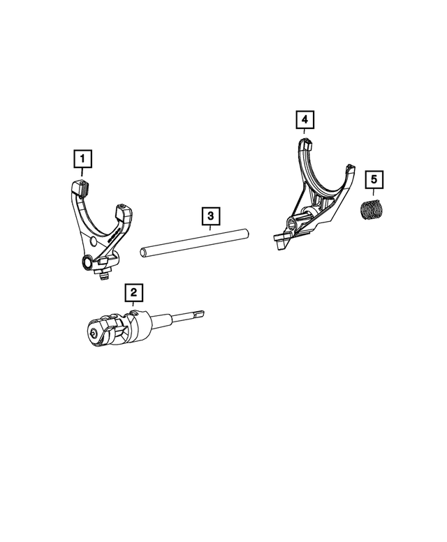 68161352AB - Transfer Case and Power Transfer Unit: Shift Rail for Mopar Image