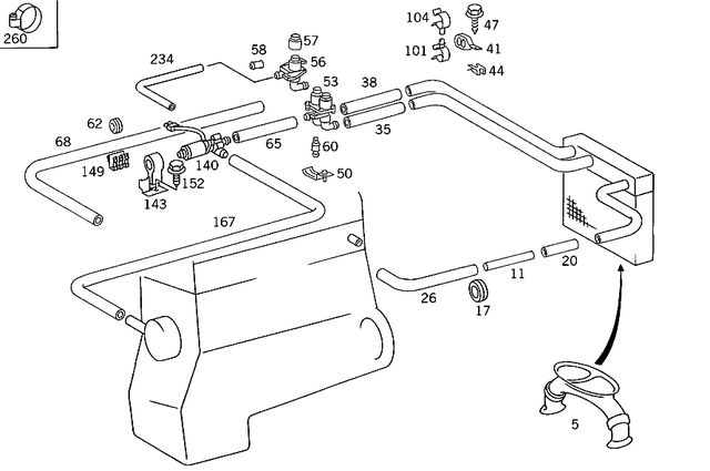 944660500 - Heating and Ventilation: Rubber Ring for Mercedes-Benz: 180C, 190, 190D, 190E, 200, 200D, 220D, 230, 240D, 260E, 280, 280C, 280CE, 280E, 280SE, 280SEL, 300CE, 300D, 300E, 300SD, 300TD, 300TE, 380SE, 380SEL, 380SL, 400E, 400SE, 400SEL, 450SE, 450SEL, 500SEC, 500SEL, 560SL, 600SEL, C230, CL500, CLK430, E420, E430, G55 AMG, G550, G63 AMG, S420, SL500, SL55 AMG, SL550, SL600, SL63 AMG, SL65 AMG Image image