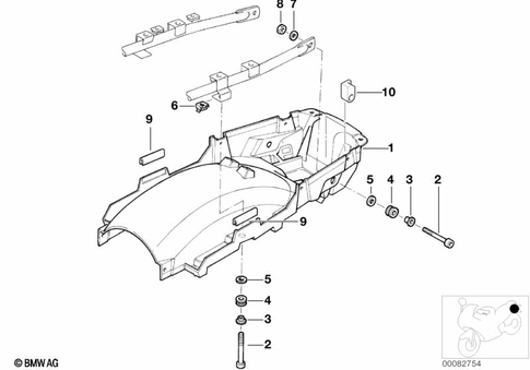 Rear Wheel Cover, License Plate Bracket for 2000 BMW-Motorrad R 1100 RT #1