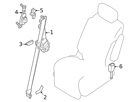Seat Belt for 2015 Nissan Quest #2