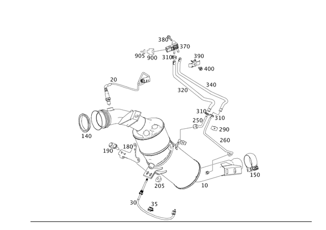 2035453828 - Exhaust System: Plug for Mercedes-Benz Image image