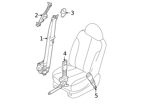 Seat Belt for 2020 Kia Sedona #1