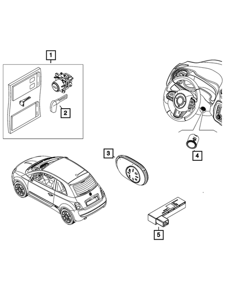 Keys, Modules and Engine Controllers for 2024 Fiat 500E #2