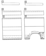 68614387AA - Body Sheet Metal Except Doors: Body Side Aperture Outer Panel, Left for Mopar Image