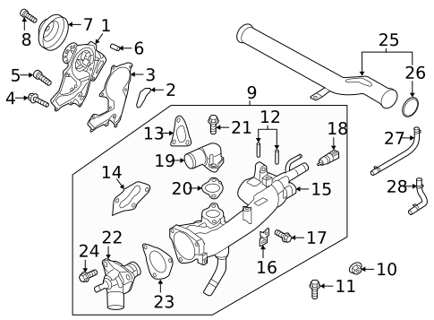 Hoses & Pipes for 2019 Kia Sorento #0