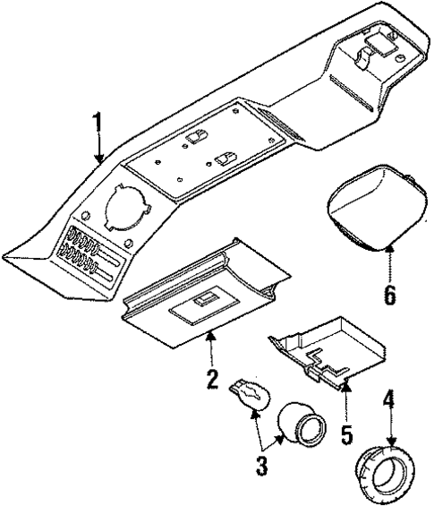 Roof Console & Courtesy Lamps for 1987 Pontiac Firebird #0