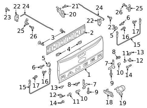 Tail Gate for 2022 Ford Ranger #0