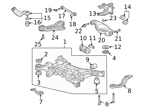 Rear Suspension for 2008 Acura RDX #0