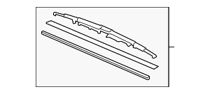 8522233241 - : Wiper Blade for Lexus: ES350, GS300, GS350, GS430, GS450h, GS460 Image