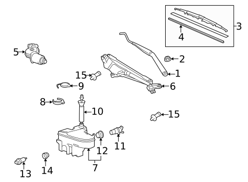 Wiper & Washer Components for 2011 Lexus GS450h #0