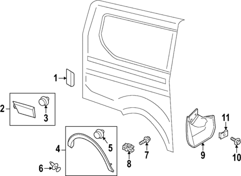 Exterior Trim - Side Panel for 2024 Ford E-Transit #4