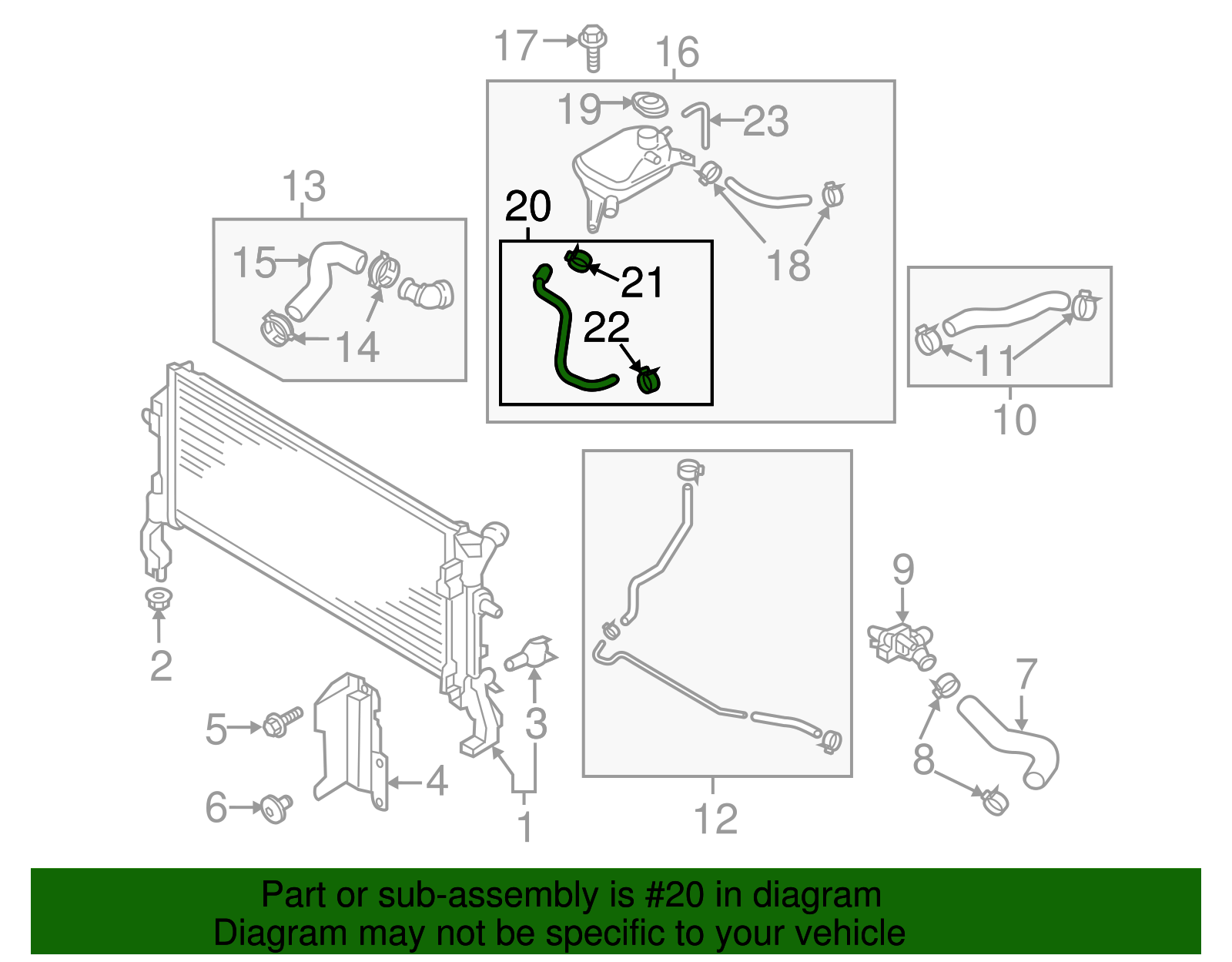 Hyundai - 25450-F3360 - Overflow Hose - 2017-2020 Hyundai Elantra | OEM ...