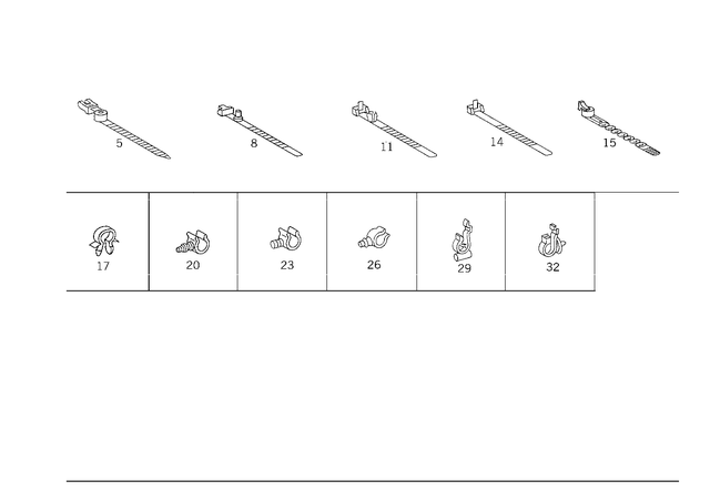 1269970890 - Electrical Equipment and Instruments: Cable Tie for Mercedes-Benz: 560SEC, G55 AMG, G550, G550 4x4, G63 AMG, G65 AMG Image image