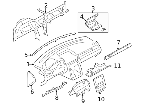 Instrument Panel for 2005 Mercury Montego #0