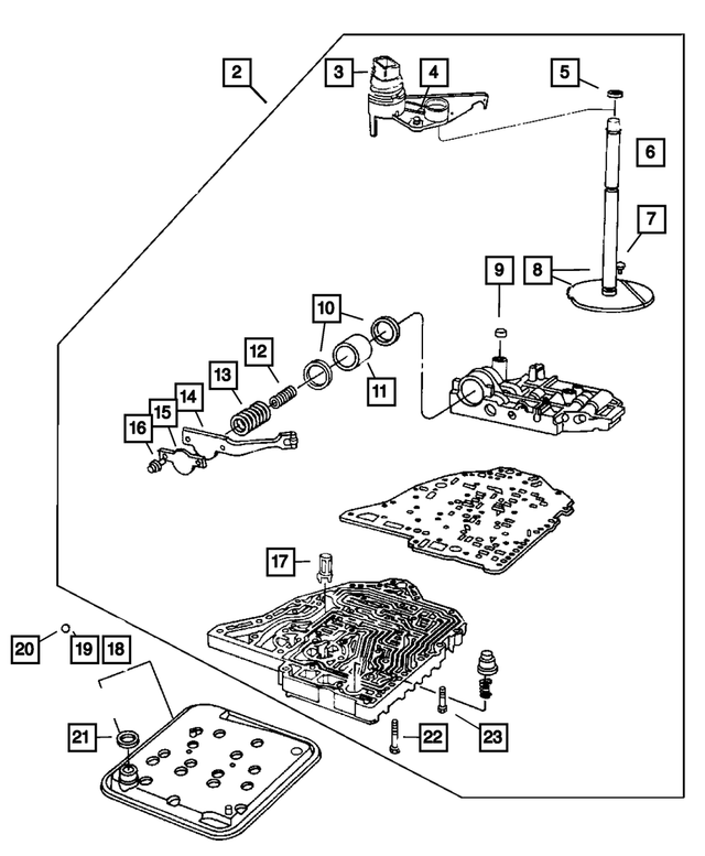 R5137566AB - Automatic Transaxle 4 Speed: Complete Valve Body for Mopar Image image