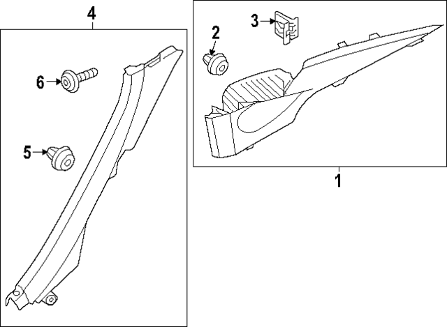 85890JI000NNB - : Lock Pillar Trim for Hyundai Image