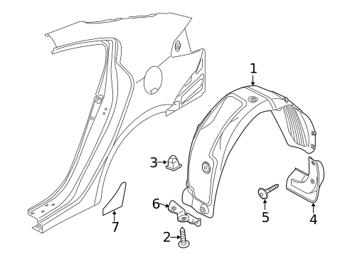 Exterior Trim - Quarter Panel for 2014 Kia Forte #0