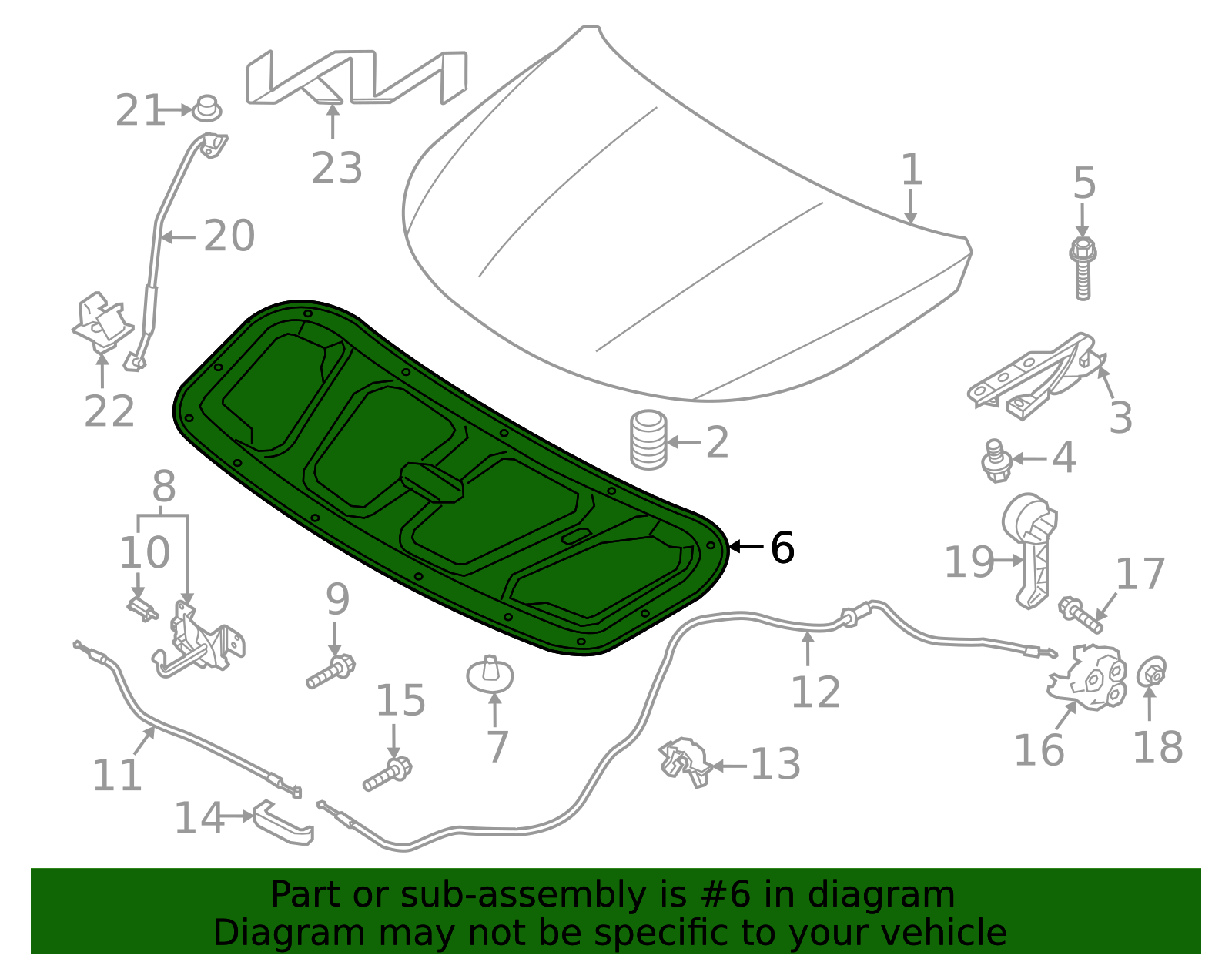 81125-R5000 - Hood Insulation Pad 2021-2025 Kia Sorento | Kia.Parts Store