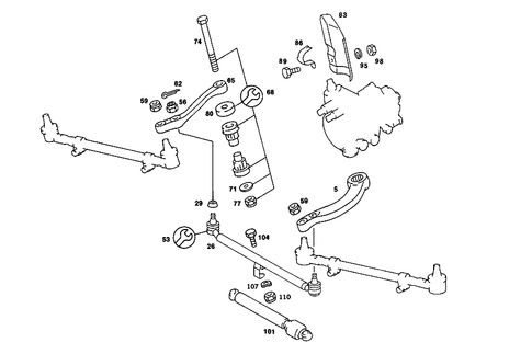 Steering Linkage for 1984 Mercedes-Benz 380SL #1