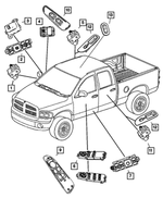 56049804AC - Electrical: Window And Door Lock Switch for Mopar Image